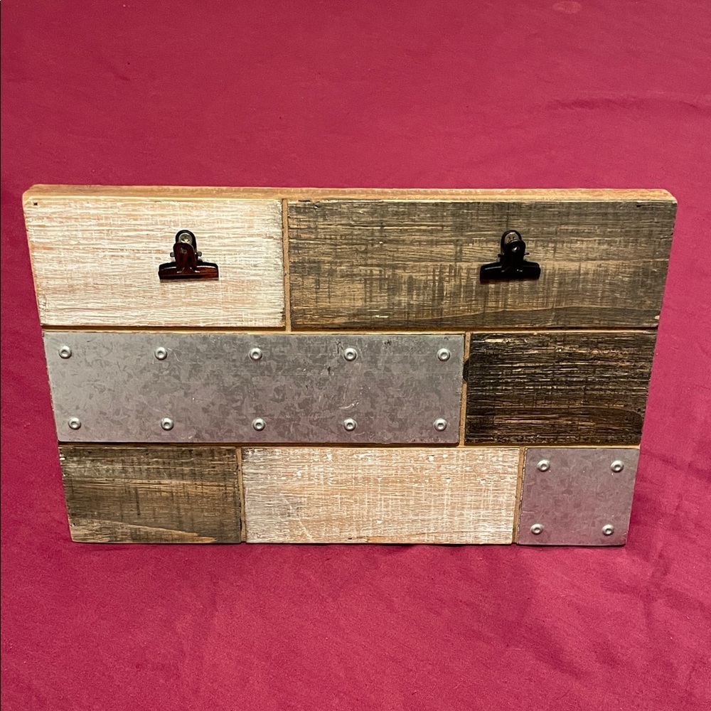 Hobby Lobby Rustic Clip Frame in Brown and Silver